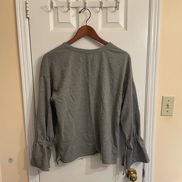 Grey Zara tie sleeve top - Picture 2 of 2